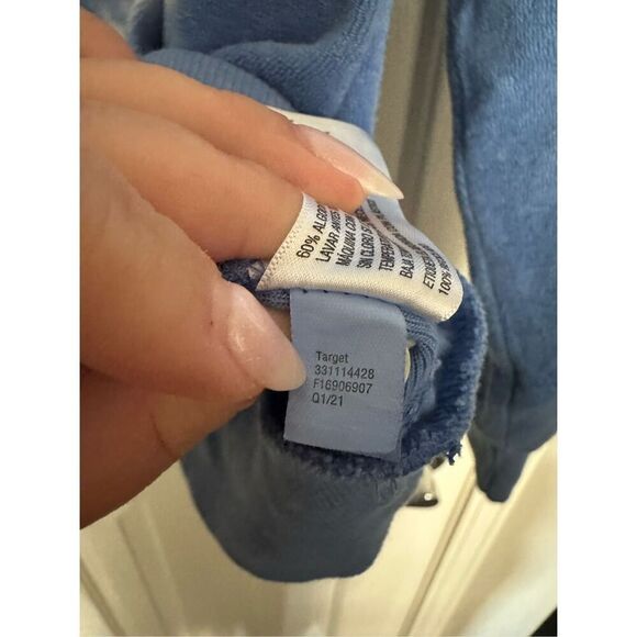 Women's Tie Dye French Terry Hooded Sweatshirt - Wild Fable - blue and white - x - Picture 7 of 9